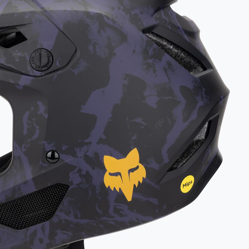 Vaikiškas dviratininko šalmas Fox Racing Rampage Image Print Jr plum 7
