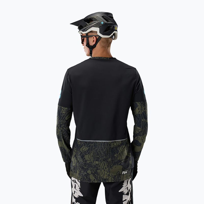 Vyriški ilgomis rankovėmis dviračių marškinėliai Fox Racing Defend Thermal Lunar black 2
