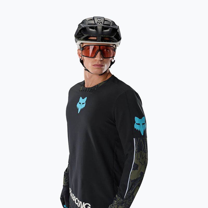 Vyriški ilgomis rankovėmis dviračių marškinėliai Fox Racing Defend Thermal Lunar black 3