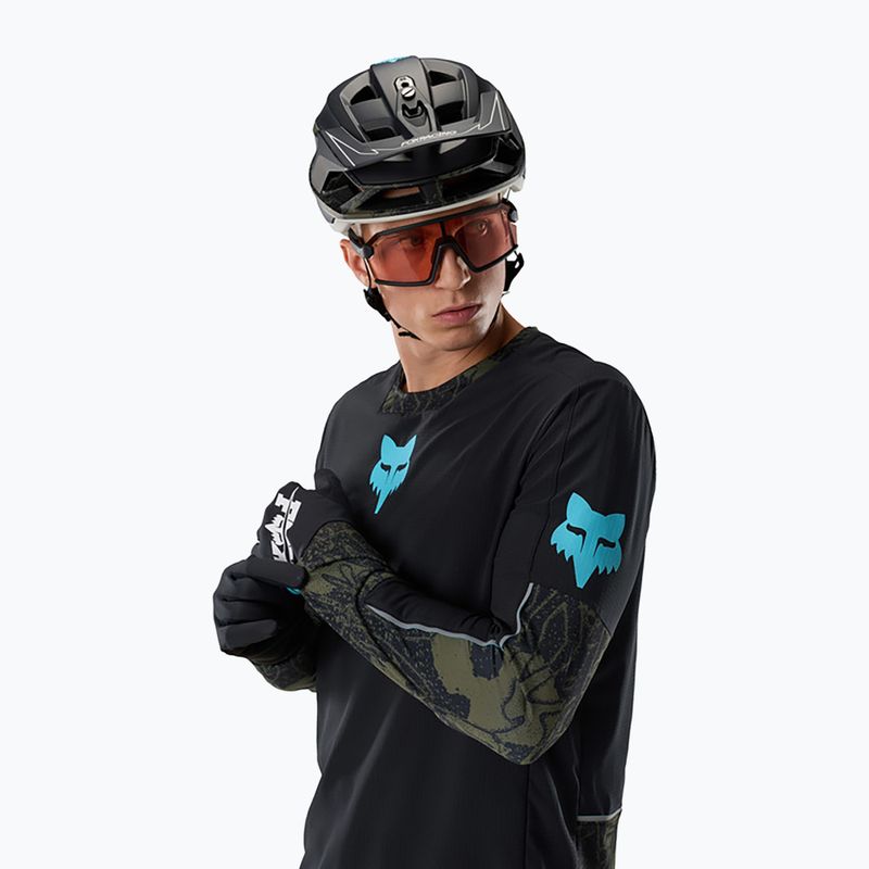 Vyriški ilgomis rankovėmis dviračių marškinėliai Fox Racing Defend Thermal Lunar black 4