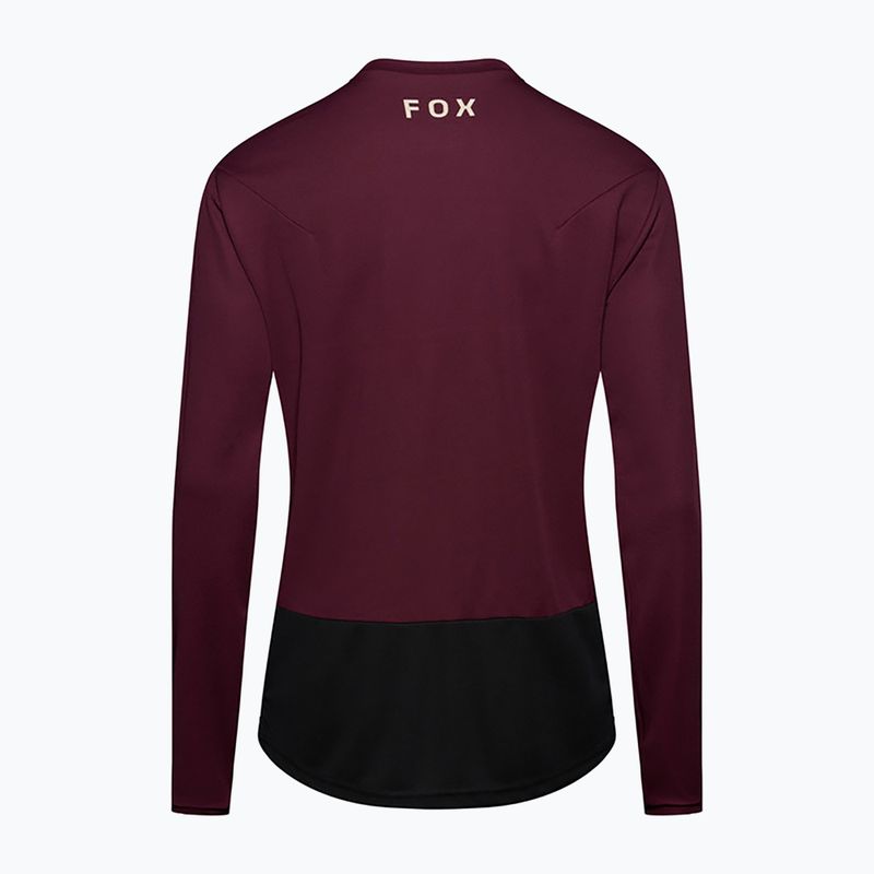 Vyriški ilgomis rankovėmis dviračių marškinėliai Fox Racing Ranger Fox Head LS dark maroon 6