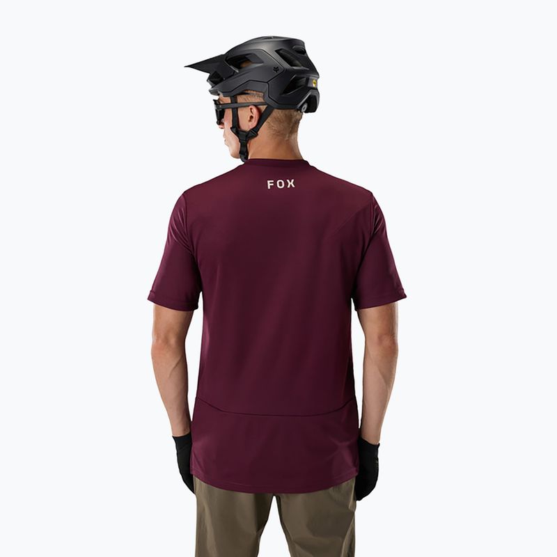Vyriški dviračių marškinėliai Fox Racing Ranger Fox Head SS dark maroon 2