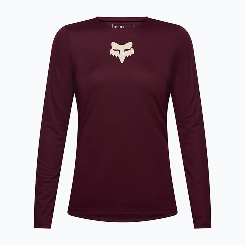 Moteriški dviračių marškinėliai ilgomis rankovėmis Fox Racing Ranger Fox Head LS dark maroon 5