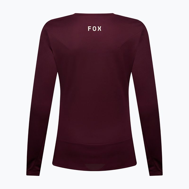 Moteriški dviračių marškinėliai ilgomis rankovėmis Fox Racing Ranger Fox Head LS dark maroon 6