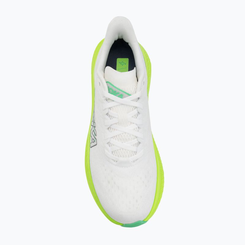 Vyriški bėgimo batai HOKA Mach 6 white/neon lime 5