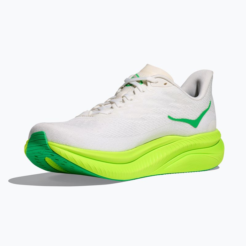 Vyriški bėgimo batai HOKA Mach 6 white/neon lime 4