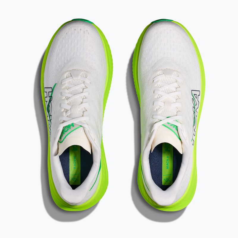 Vyriški bėgimo batai HOKA Mach 6 white/neon lime 8