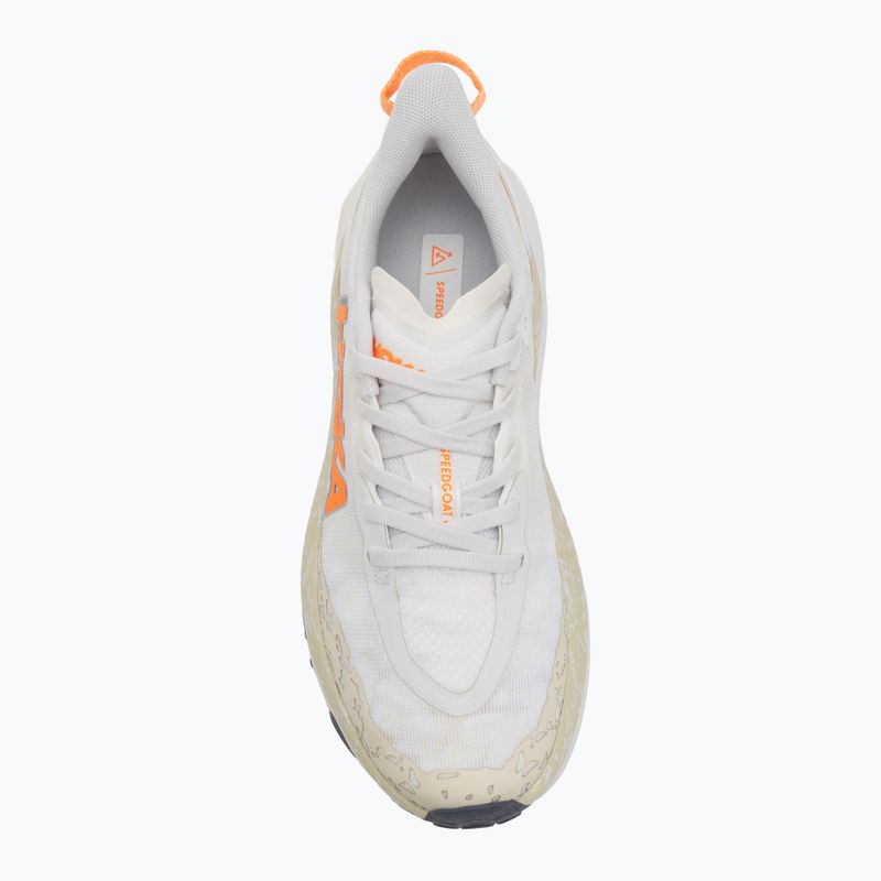Vyriški bėgimo bateliai HOKA Speedgoat 6 white/neon tangerine 5