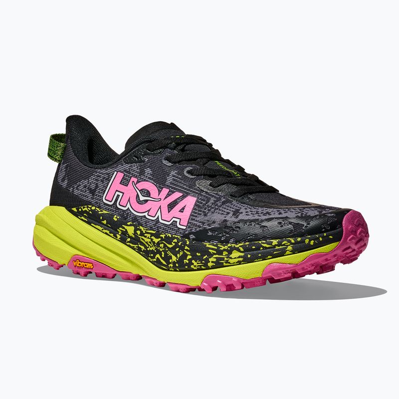 Moteriški bėgimo bateliai HOKA Speedgoat 6 juoda/neoninė rožinė