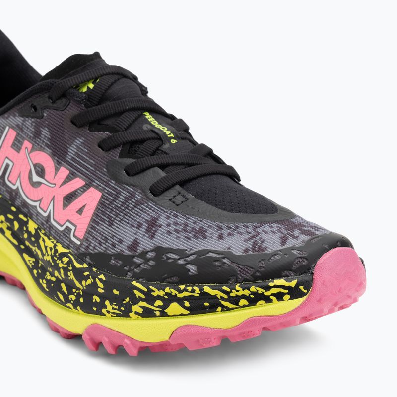 Moteriški bėgimo bateliai HOKA Speedgoat 6 juoda/neoninė rožinė 7