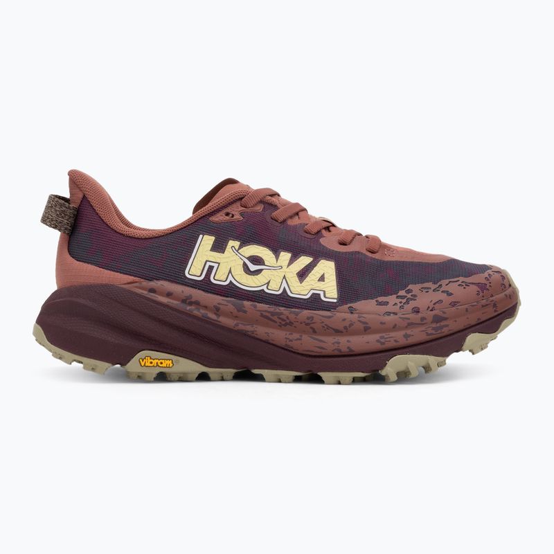 Moteriški bėgimo bateliai HOKA Speedgoat 6 rouge/black cherry 2