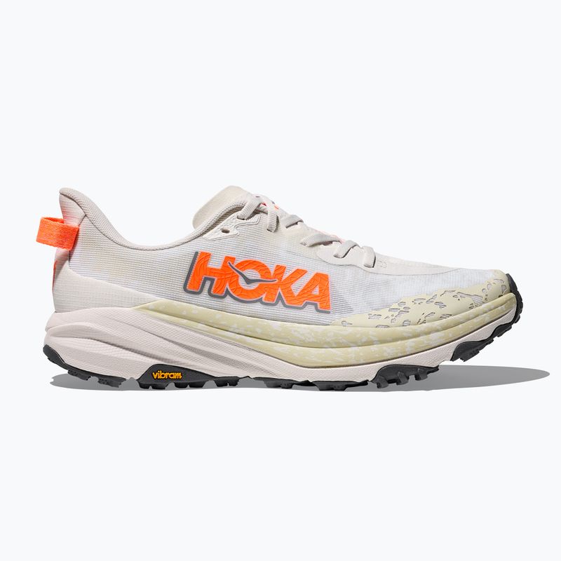 Vyriški bėgimo bateliai HOKA Speedgoat 6 Wide balti/neoniniai mandarino spalvos 2