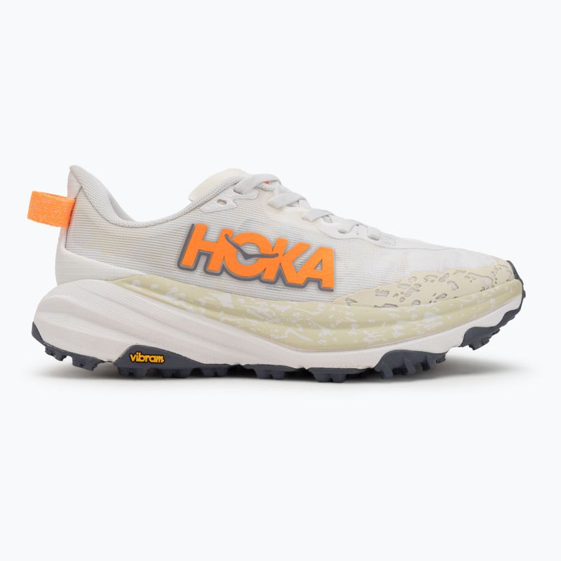 Vyriški bėgimo bateliai HOKA Speedgoat 6 Wide balti/neoniniai mandarino spalvos 2