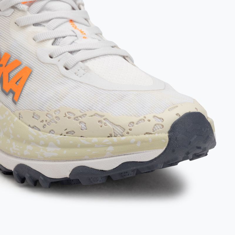 Vyriški bėgimo bateliai HOKA Speedgoat 6 Wide balti/neoniniai mandarino spalvos 7