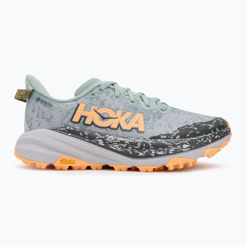 Moteriški bėgimo bateliai HOKA Speedgoat 6 GTX jade/pelenų pilka 2