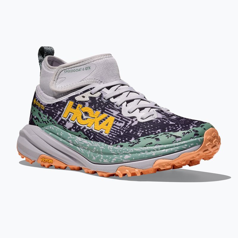 Moteriški bėgimo bateliai HOKA Speedgoat 6 MID GTX asteroid/cosmic grey 8