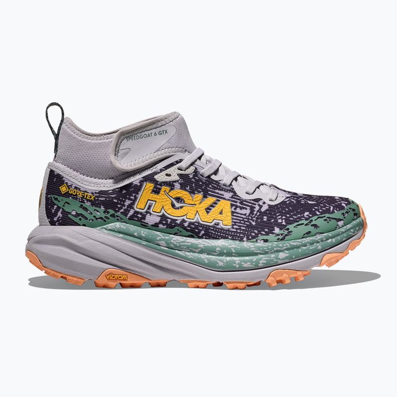 Moteriški bėgimo bateliai HOKA Speedgoat 6 MID GTX asteroid/cosmic grey 9