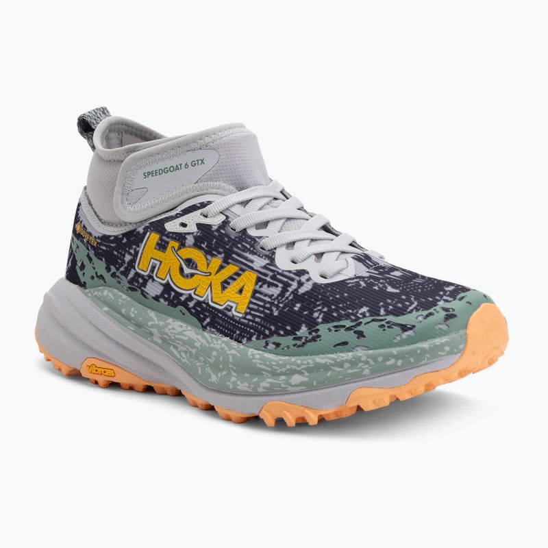 Moteriški bėgimo bateliai HOKA Speedgoat 6 MID GTX asteroid/cosmic grey