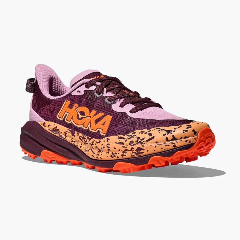 Vaikiški bėgimo bateliai HOKA Speedgoat 6 flower nectar/neon tangerine