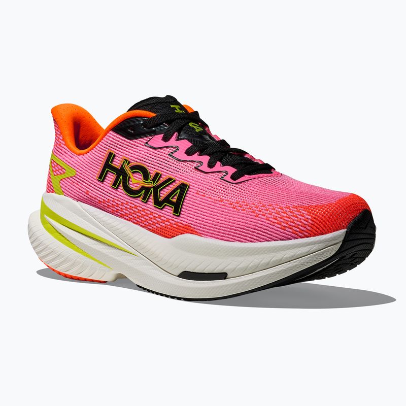 Moteriški bėgimo bateliai Hoka Mach X 3 neon rose/neon tangerine