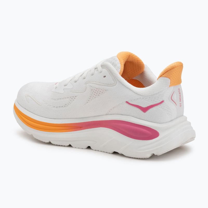 Moteriški bėgimo bateliai HOKA Clifton 10 white/electric rose 3