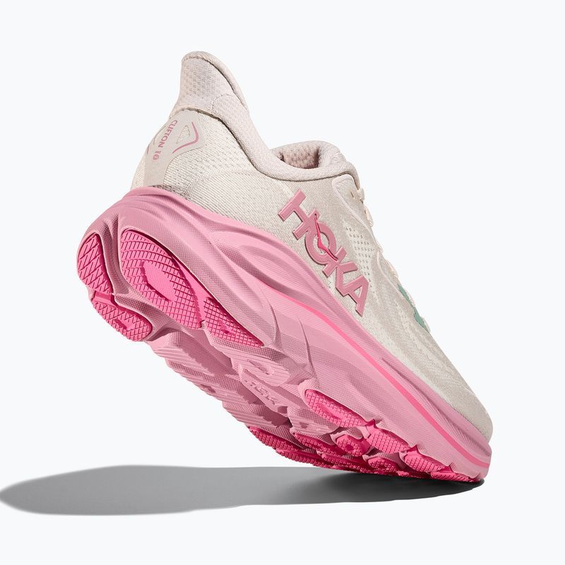 Moteriški bėgimo batai HOKA Clifton 10 Wide rose cream/dried rose 5