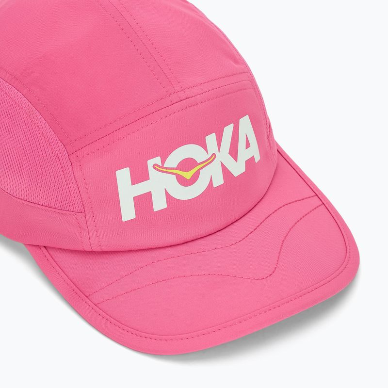 Kepuraitė su snapeliu HOKA Run electric rose 3