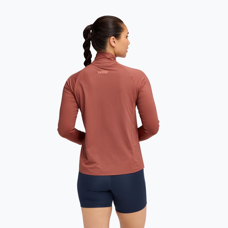 Moteriškas bėgimo džemperis HOKA GlideTech Quarter Zip rouge 3