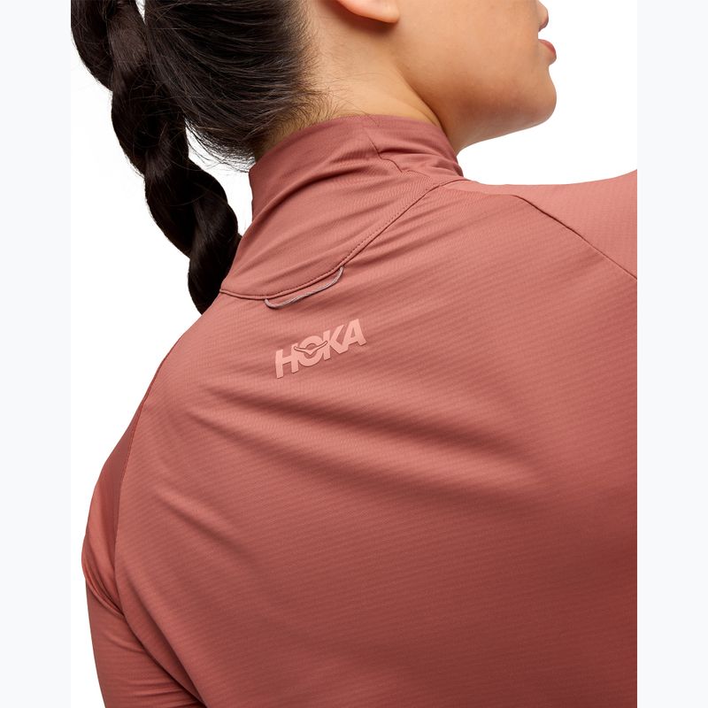 Moteriškas bėgimo džemperis HOKA GlideTech Quarter Zip rouge 5