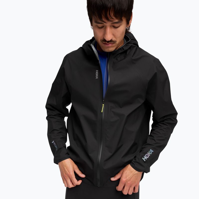 Vyriška bėgimo striukė HOKA Skybreeze Waterproof GTX juoda 4