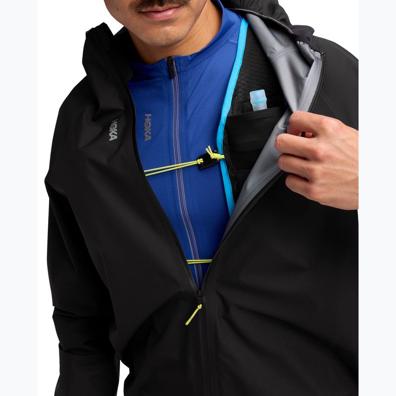 Vyriška bėgimo striukė HOKA Skybreeze Waterproof GTX juoda 6