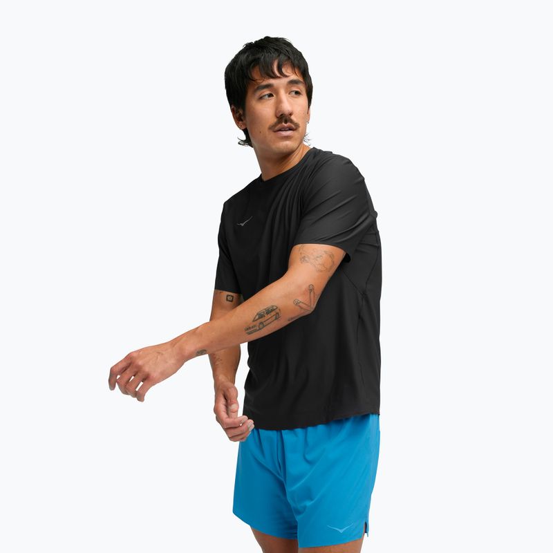 Vyriški bėgimo marškinėliai HOKA Airolite 2.0 juodi 4