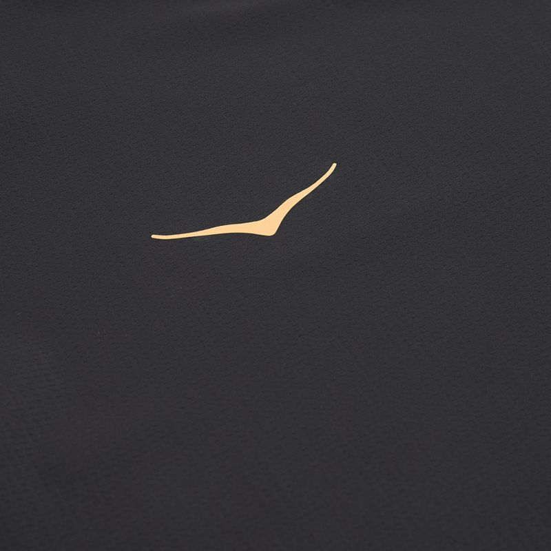 Moteriški bėgimo marškinėliai HOKA Airolite 2.0 juoda/auksinė 7