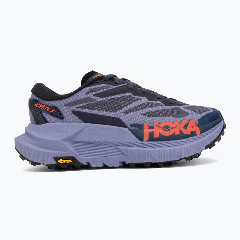 Moteriški bėgimo bateliai HOKA Mafate X berry jam/squid ink 2