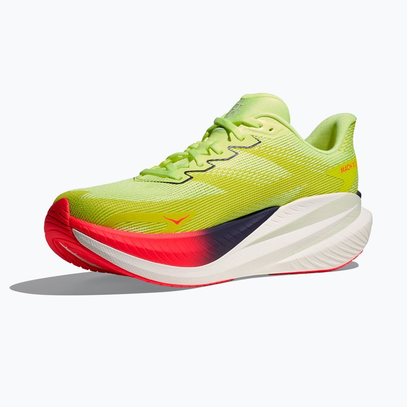Vyriški bėgimo batai Hoka Mach X 3 neon yuzu/squid ink 2
