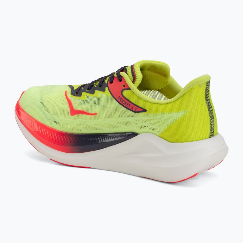 Bėgimo batai HOKA Rocket X 3 neon yuzu/squid ink 3