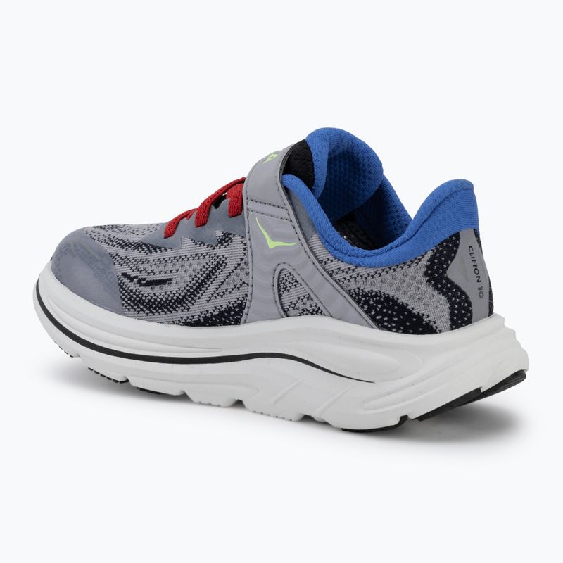 Vaikiški bėgimo batai HOKA Clifton 10 foggy grey/black 3