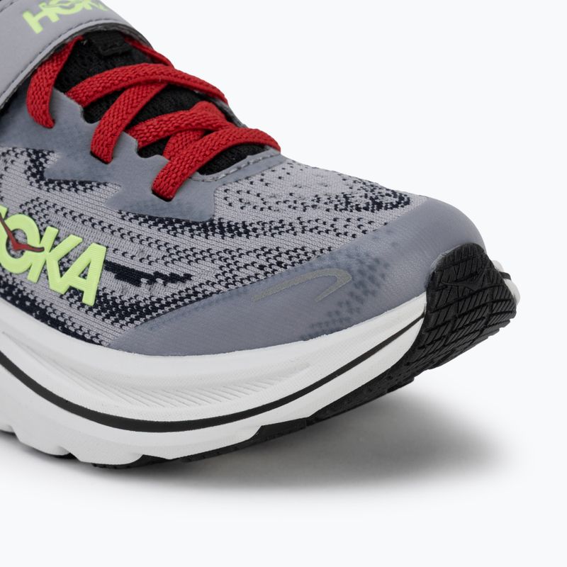 Vaikiški bėgimo batai HOKA Clifton 10 foggy grey/black 7