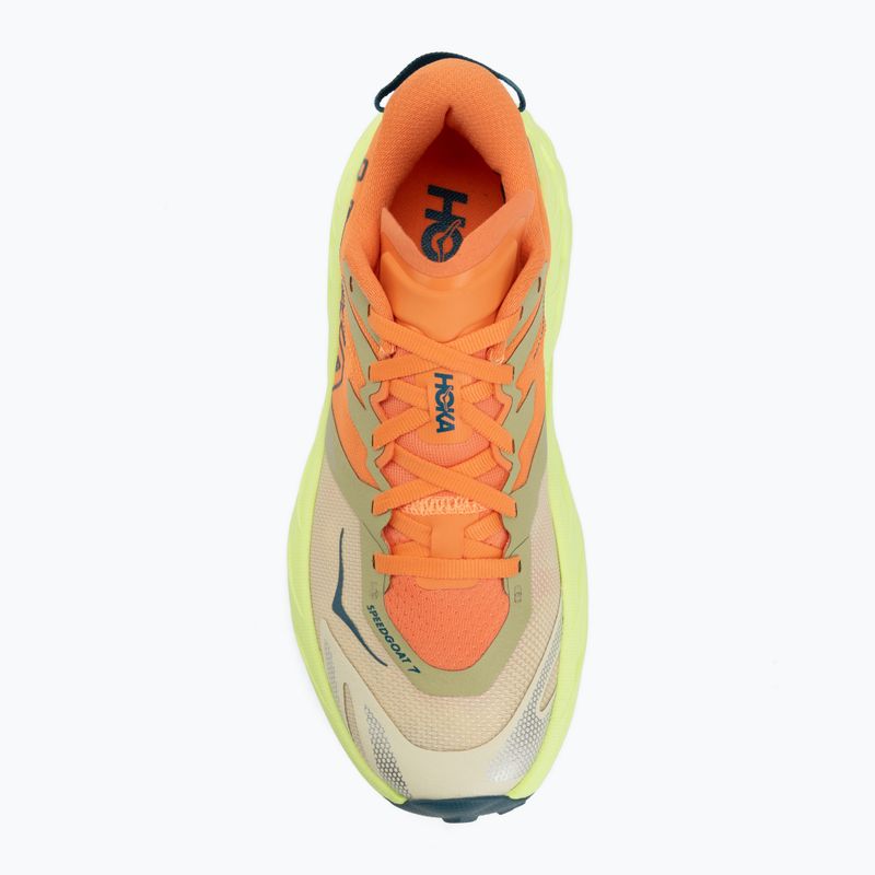 Moteriški bėgimo bateliai HOKA Speedgoat 7 persimmon/neon yuzu 5