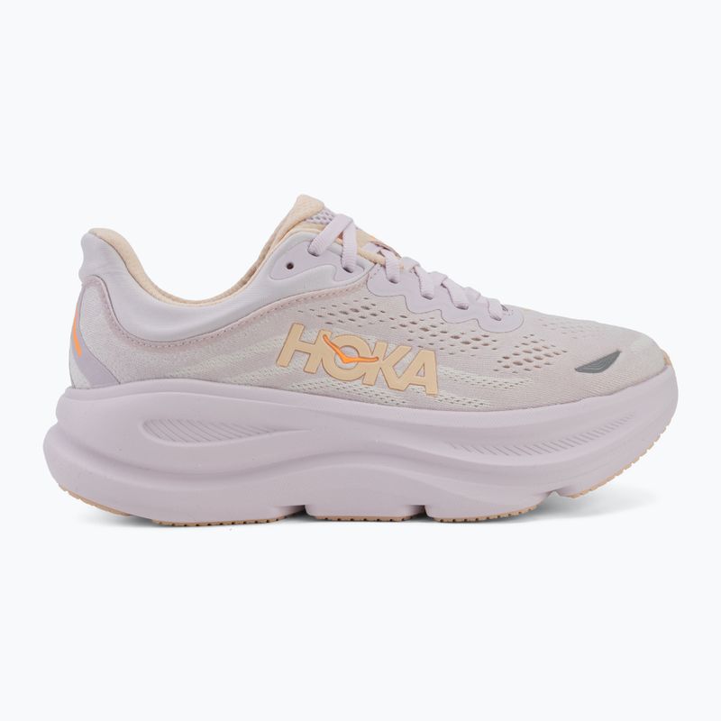 Moteriški bėgimo bateliai HOKA Bondi 9 lilac cream/tangerine glow 2