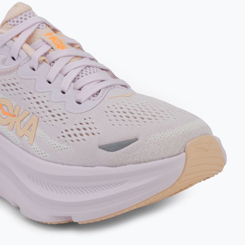 Moteriški bėgimo bateliai HOKA Bondi 9 lilac cream/tangerine glow 7