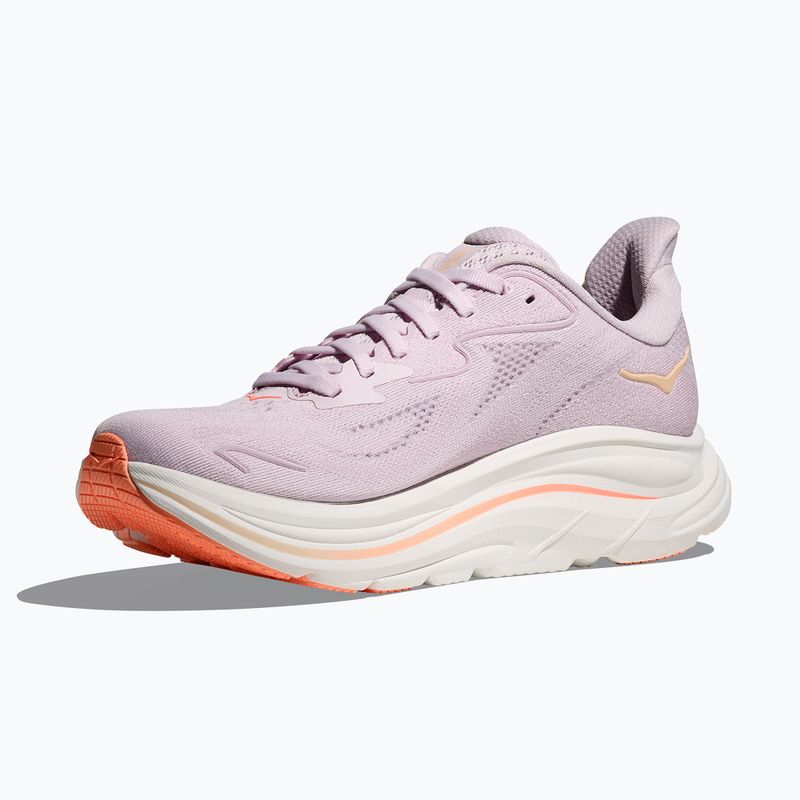 Moteriški bėgimo bateliai HOKA Clifton 10 lilac cream/tangerine glow 2
