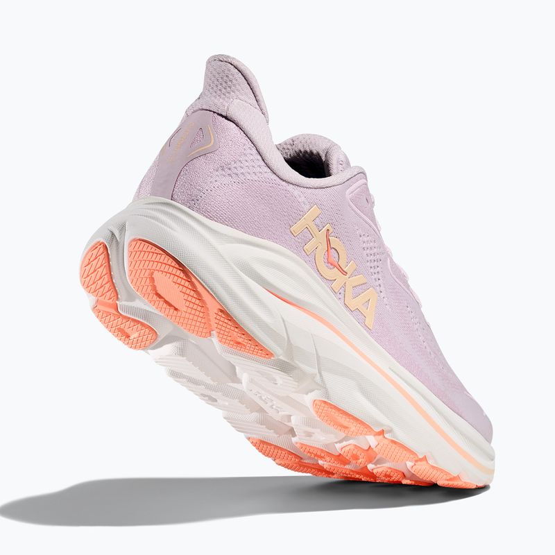 Moteriški bėgimo bateliai HOKA Clifton 10 lilac cream/tangerine glow 5
