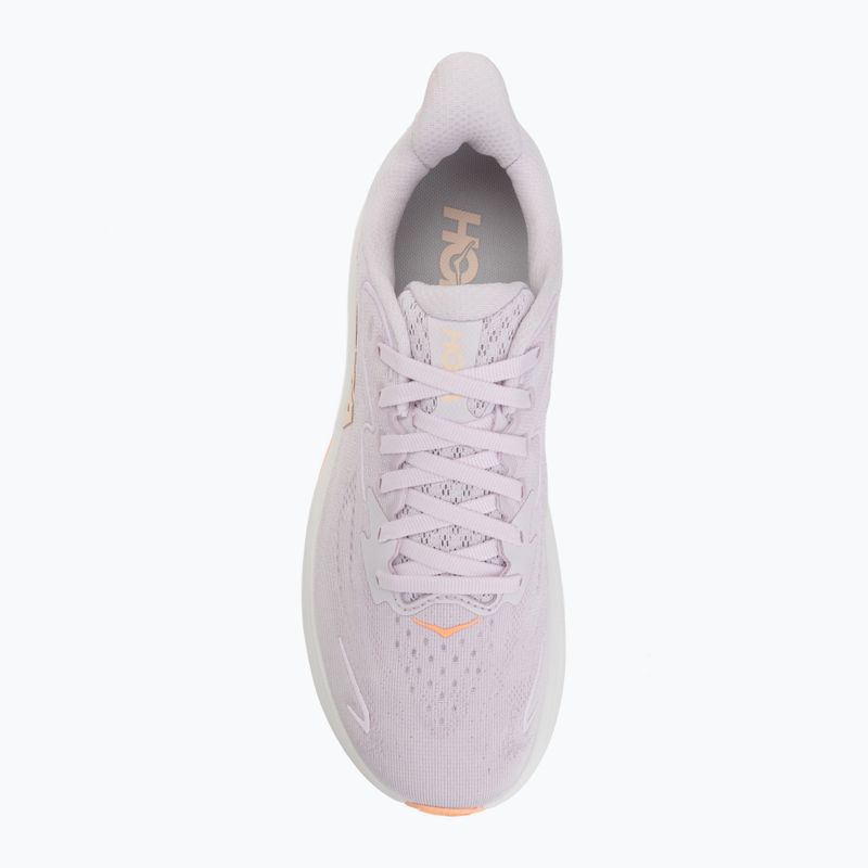 Moteriški bėgimo bateliai HOKA Clifton 10 lilac cream/tangerine glow 5