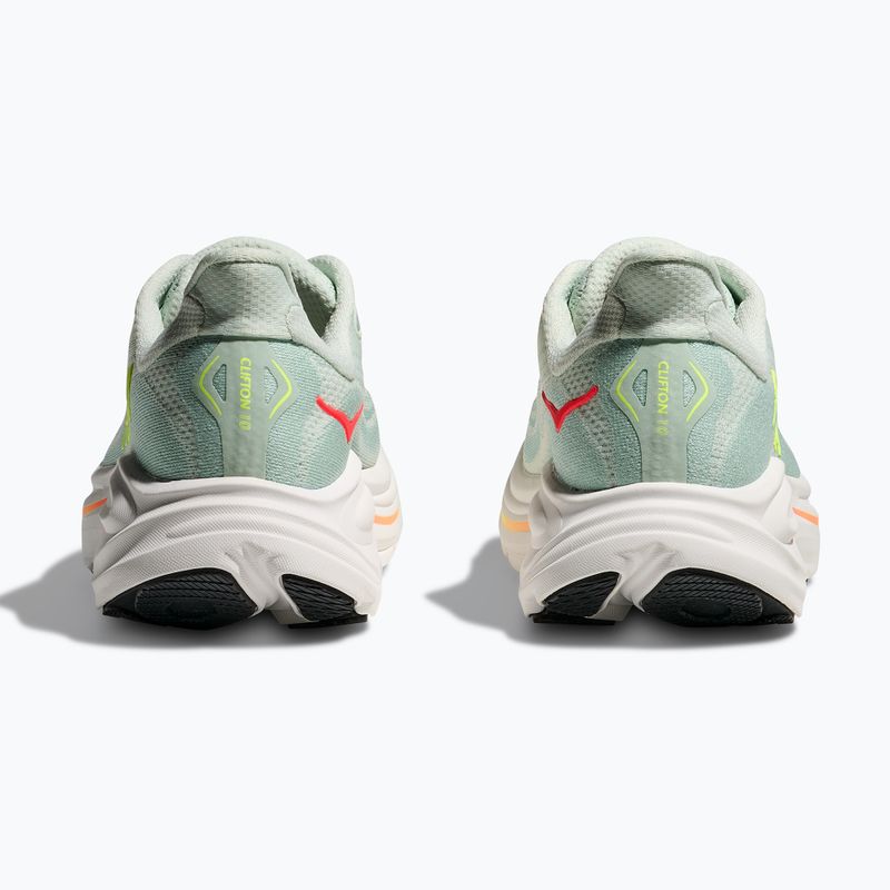 Moteriški bėgimo bateliai HOKA Clifton 10 sea glass/neon flame 6