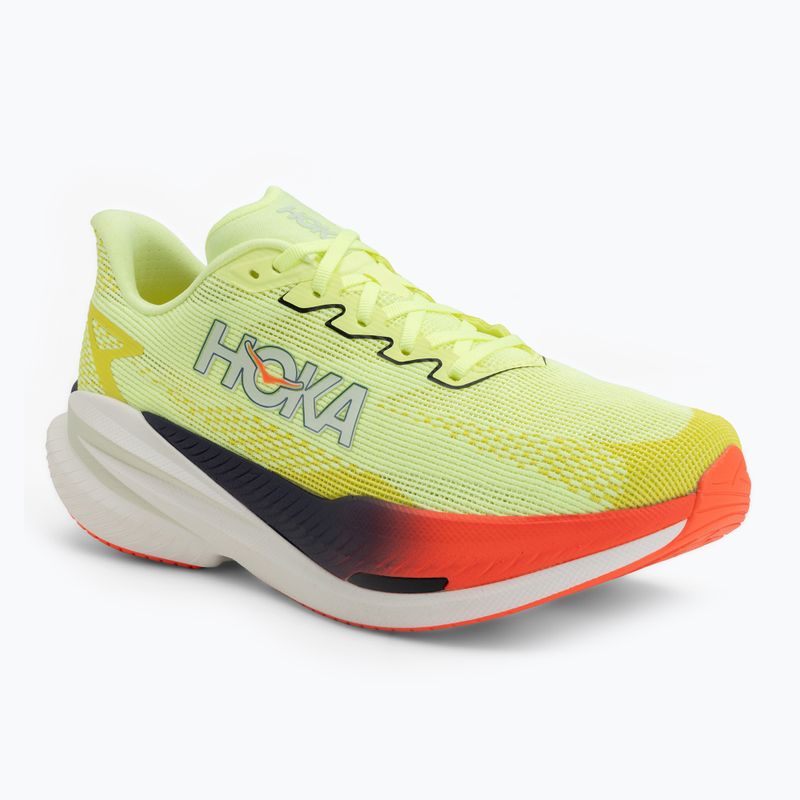 Vyriški bėgimo batai Hoka Mach X 3 Wide neon yuzu/squid ink