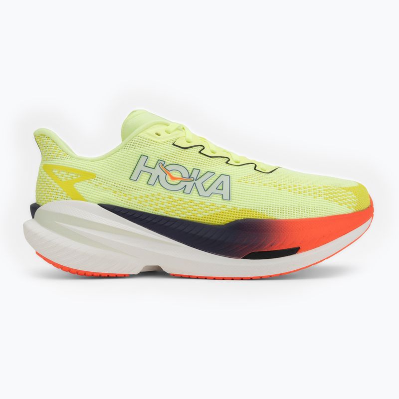 Vyriški bėgimo batai Hoka Mach X 3 Wide neon yuzu/squid ink 2