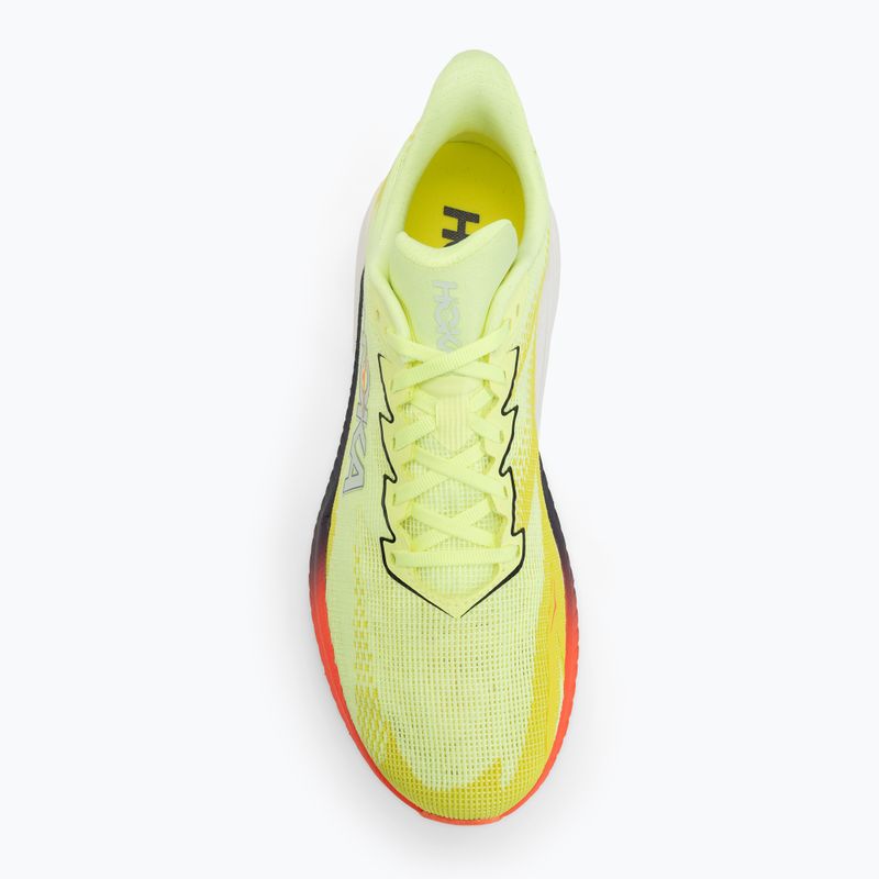 Vyriški bėgimo batai Hoka Mach X 3 Wide neon yuzu/squid ink 5