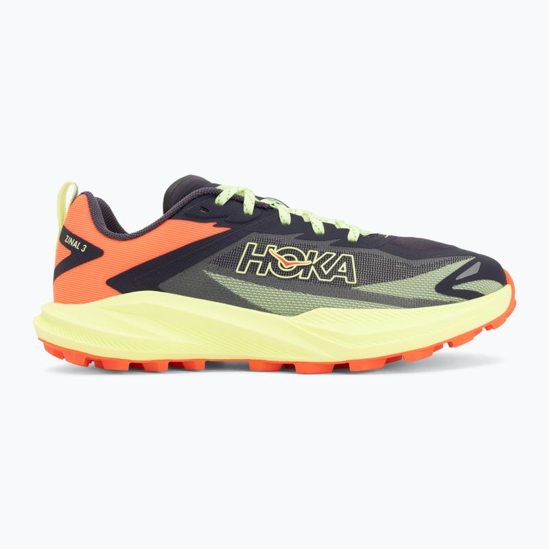 Moteriški bėgimo bateliai HOKA Zinal 3 squid ink/neon yuzu 2