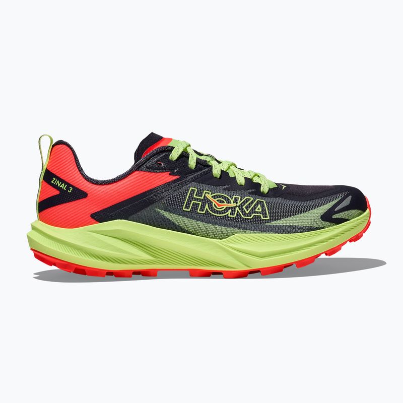 Moteriški bėgimo bateliai HOKA Zinal 3 squid ink/neon yuzu 3